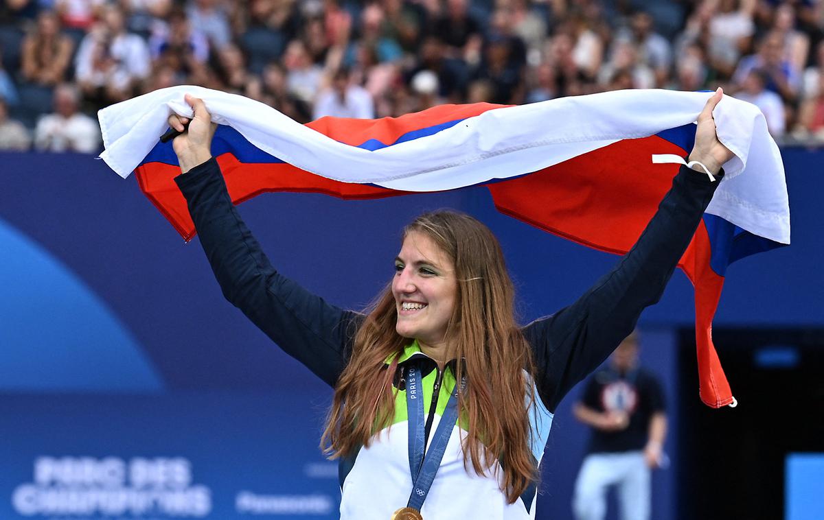 Andreja Leški, Park šampionov, Pariz 2024 | Olimpijska prvakinja Andreja Leški se v petek vrača v Slovenijo.  | Foto Reuters