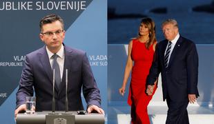 Šarec prvič iz oči v oči z Donaldom in Melanio Trump