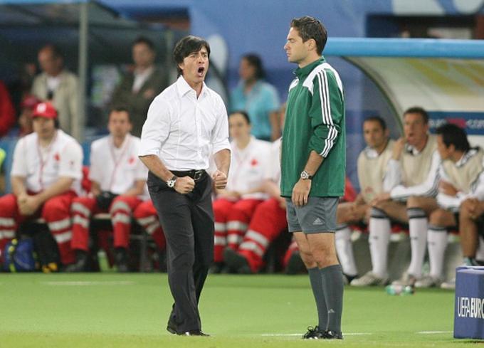 Joachim Löw in Damir Skomina leta 2008. | Foto: Getty Images