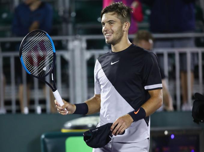 Borna Ćorić je za napredovanje v četrti krog potreboval le tri nize. | Foto: Guliverimage/Getty Images