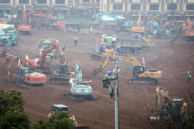 Wuhan gradbišče | Foto: Getty Images