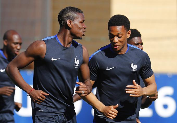 Bosta Paul Pogba in Anthony Martial, ki bosta danes zvečer lovila finale na evropskem prvenstvu, v prihodnji sezoni soigralca tudi v klubu? | Foto: 