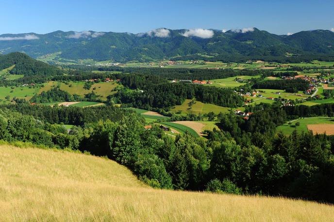 Dobrovlje Zelena trasnevrzala | Pogled na Dobrovlje, od koder se boste povzpeli na Čreto.  | Foto AMZS