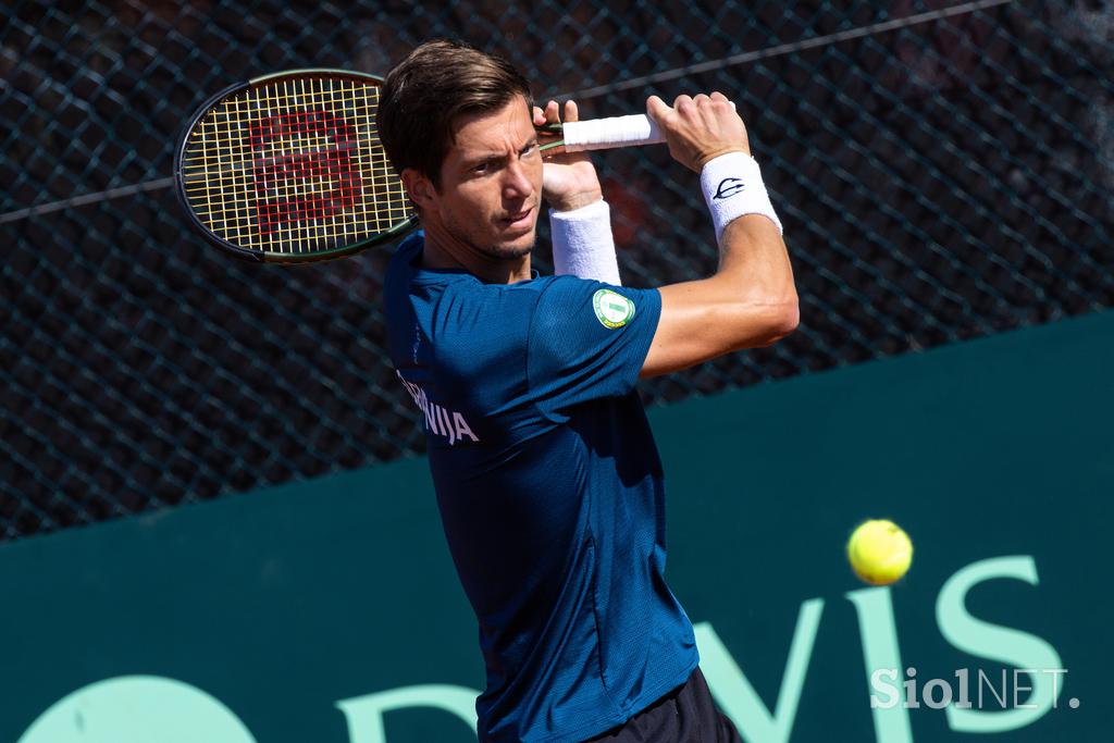 Davisov pokal Kavčič Bedene zadnja tekma