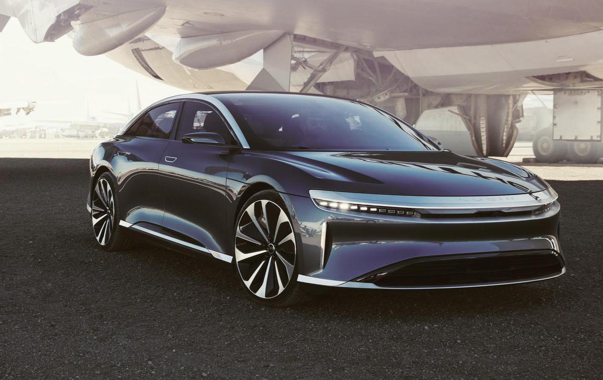 Lucid air | Lucid bo 9. septembra razkril svoj prvi serijski električni avtomobil, ki bo imel najdaljši električni doseg na svetu – 832 kilometrov. | Foto Lucid