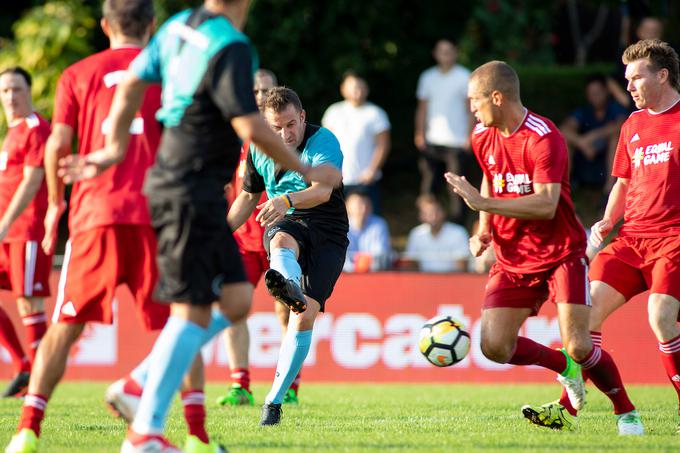 Za častni zadetek modrih je poskrbel Alessandro del Piero, ikona torinskega Juventusa in italijanskega nogometa, v Biljah ga je pričakal bučen aplavz. | Foto: Urban Urbanc/Sportida