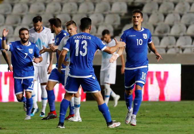 Ciper je v zgodovini dvakrat premagal Slovenijo. Tudi prejšnji mesec v Nikoziji, kjer je zmagal z 2:1. Na slovenskih tleh je bil vedno neuspešen. | Foto: Reuters