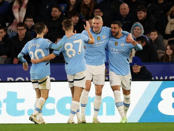 Manchester City je prišel do zmage v Leicestru. | Foto: Reuters