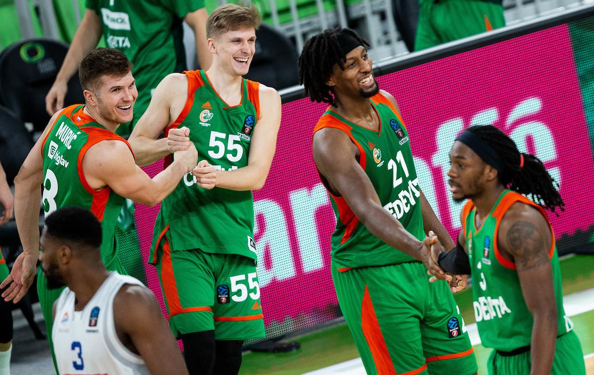 Cedevita Olimpija Budućnost | Olimpija je po napeti končnici ugnala Budućnost. | Foto Vid Ponikvar