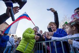 Sprejem junakov zime na Kongresnem trgu