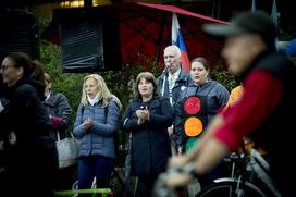 Protesti kolesarjev v Ljubljani