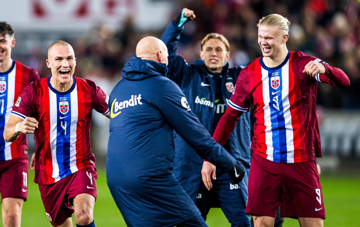 Norveška Kazahstan | Veselje norveških nogometašev po tem, ko se je končal dvoboj med Avstrijo in Slovenijo (1:1). | Foto Guliverimage