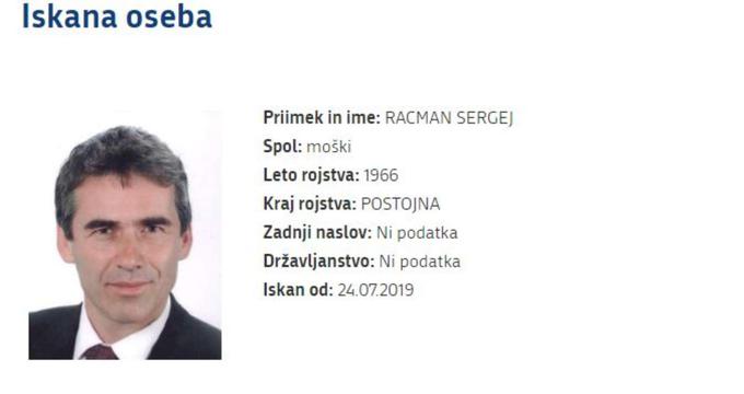 Sergej Racman | Foto: Policija