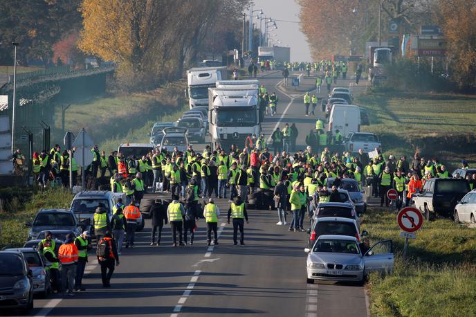 Protest zaradi visokih cen goriva v Franciji | Foto Reuters