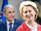 kolaž Ursula von der Leyen Janez Janša