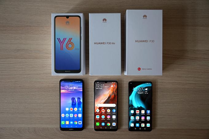 Primerjava novih Huaweievih telefonov, manjka le P30 Pro. | Foto: Peter Susič