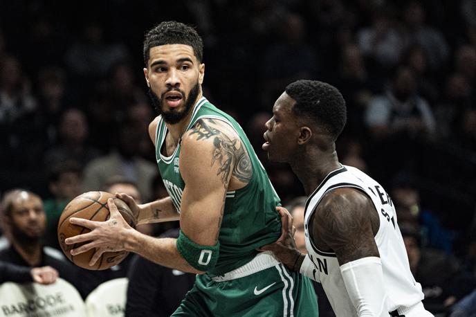 Jayson Tatum | Jayson Tatum je k zmagi Bostona nad Brooklyn Nets (118:110) prispeval 41 točk in 14 skokov.  | Foto Guliverimage