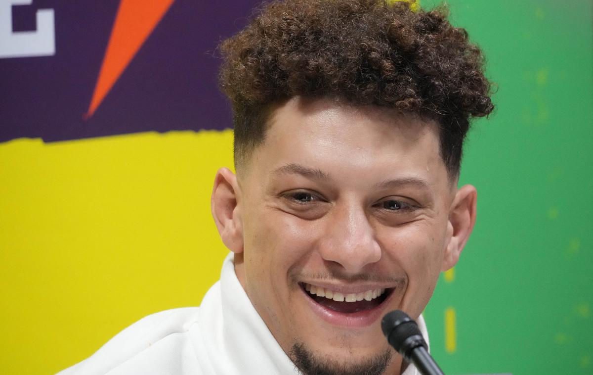 Patrick Mahomes | Patrick Mahomes je pred Super Bowlom govoril tudi o Dallas Mavericks in Luki Dončiću. | Foto Reuters