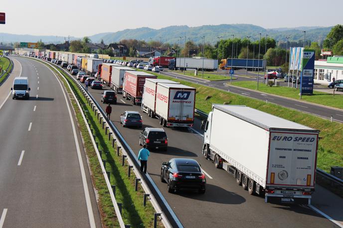 Kolona, zastoj, ceste, promet | Foto Občina Brežice