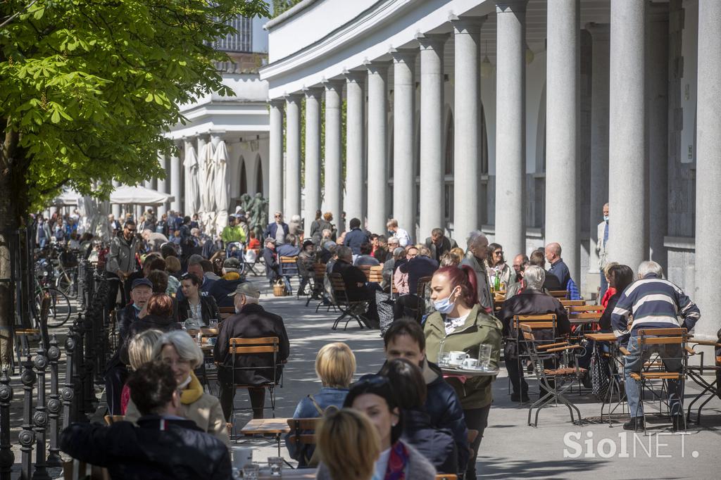 Odprtje gostinskih teras v Ljubljani