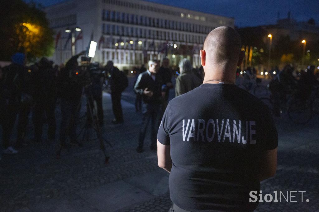 Protest kolesarjev 1. oktober 2021.