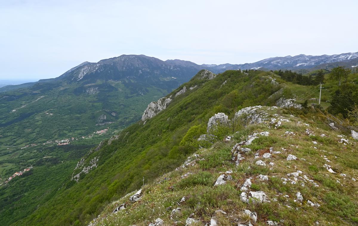 pot po robu Trnovski gozd | Pot je speljana po robu južnih obronkov Trnovskega gozda, pod nami je ves čas Vipavska dolina. V daljavi pa nas bo vabil še Čaven. | Foto Matej Podgoršek