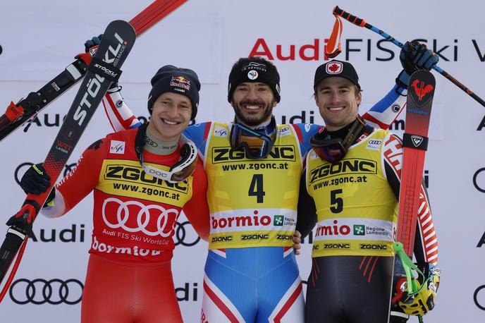 Cyprien Sarrazin | Najboljši trije na letošnjem smuku v Bormiu. | Foto Guliverimage