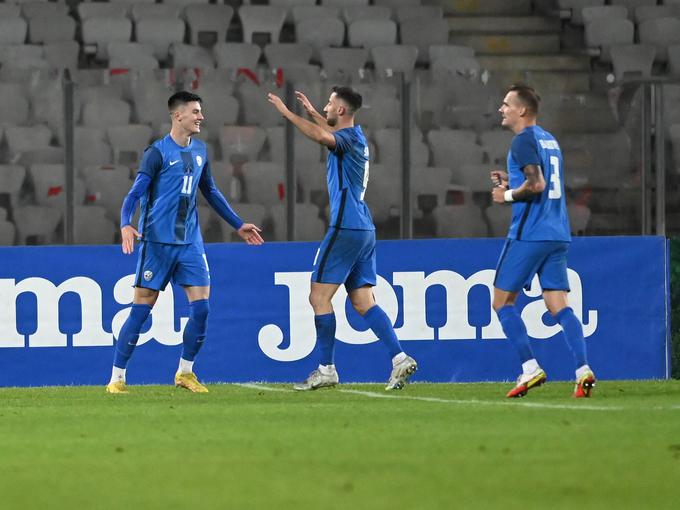 Za Slovenijo sta zadela Šeško in Šporar. | Foto: Guliverimage/Vladimir Fedorenko