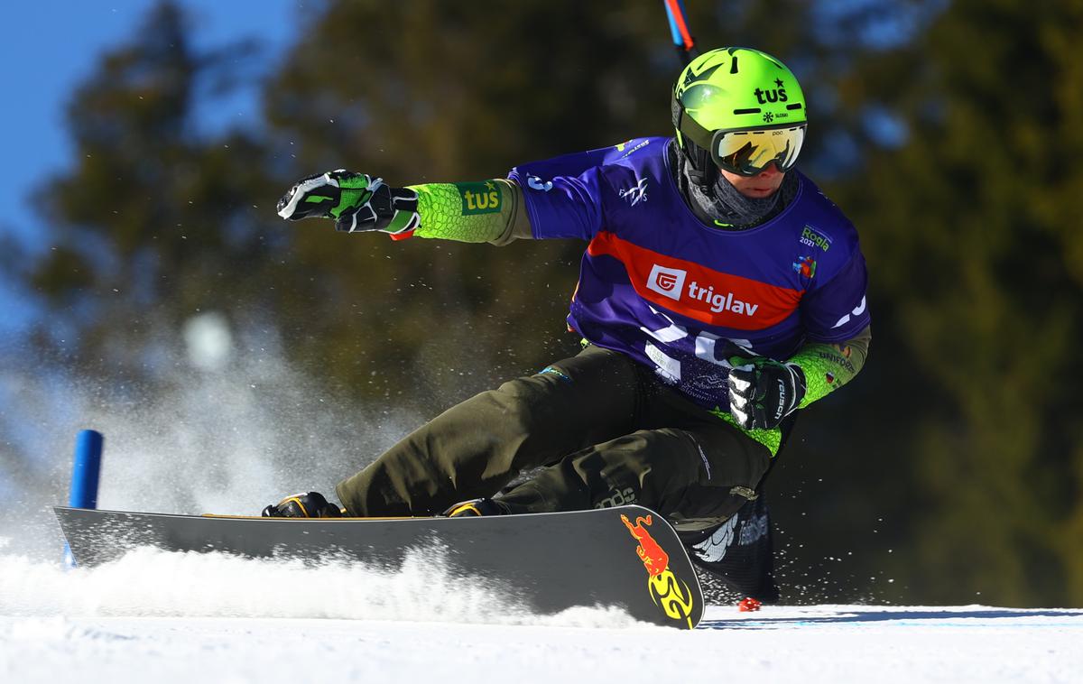 Tim Mastnak | Tim Mastnak, svetovni podprvak v paralelnem veleslalomu, bo danes edini slovenski finalist na Rogli. | Foto Guliverimage/Getty Images