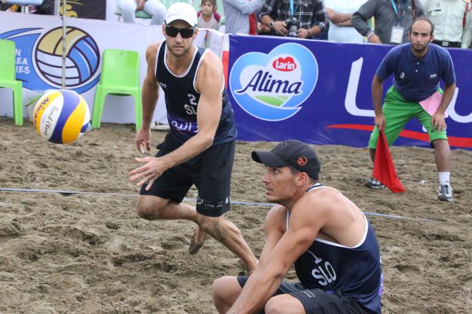 Danijel Pokeršnik Gašper Plahutnik | Danijel Pokeršnik in Gašper Plahutnik sta v Iranu zasedla četrto mesto.  | Foto FIVB