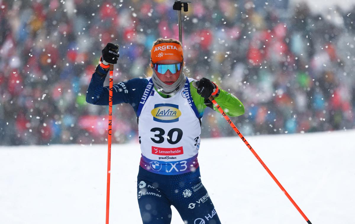 Anamarija Lampič, SP Lenzerheide | Anamarija Lampič je morala danes trikrat v kazenski krog. | Foto Reuters