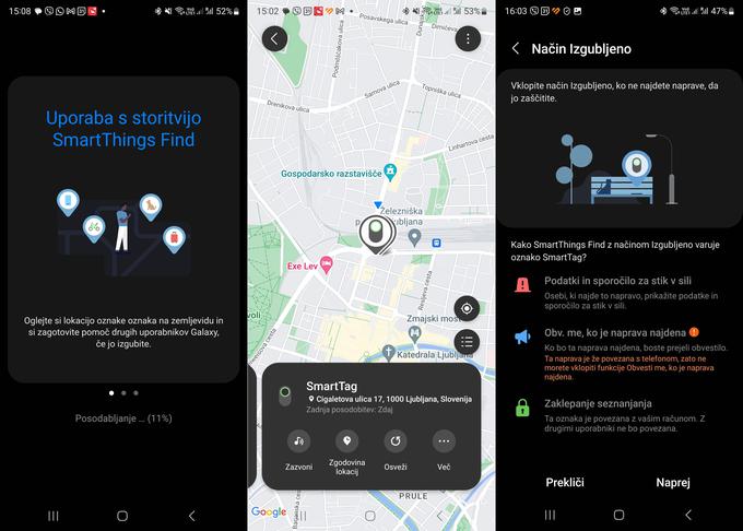 Pregleden prikaz lokacije pametne značke (in predmeta, na katerega je pripeta) z učinkovito pomočjo, če se izgubi.  | Foto: Srdjan Cvjetović