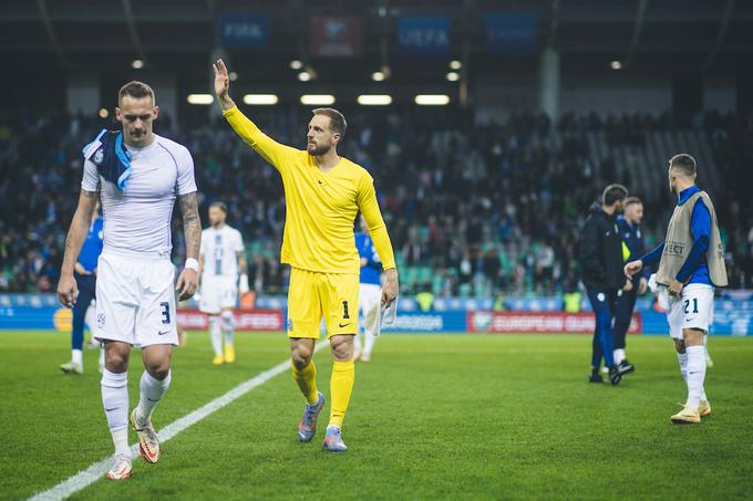 Jan Oblak je dočakal posebno čast. Je prvi slovenski kapetan, ki je v kvalifikacijski ciklus vstopil s šestimi osvojenimi točkami po dveh uvodnih srečanjih.  | Foto: Grega Valančič/Sportida