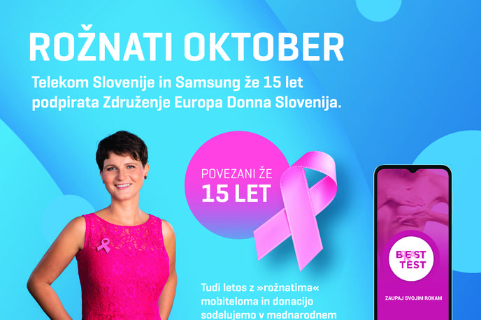 Donacija Telekom Slovenije | Telekom Slovenije in Samsung sta Združenju Europa Donna Slovenija donirala 10 tisoč evrov. | Foto Telekom Slovenije