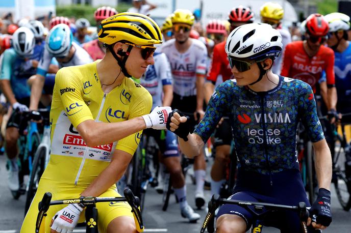 Tadej Pogačar, Jonas Vingegaard, TDF 2024 | Jonas Vingegaard si želi nastopiti na italijanskem Giru. | Foto Reuters