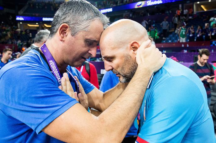 Aleksandar Đorđević Igor Kokoškov | Aleksandar Đorđević je s Srbijo v finalu Eurobasketa leta 2017 izgubil proti Sloveniji, ki jo je takrat do zlata pripeljal njegov rojak Igor Kokoškov, sicer zdajšnji selektor Srbije. | Foto Vid Ponikvar