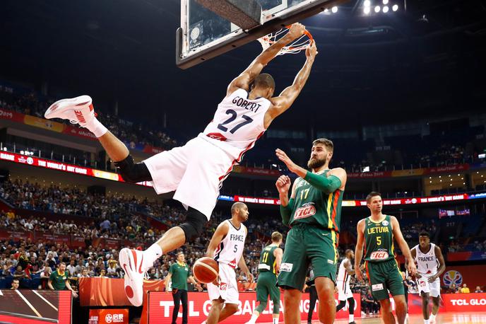 Rudy Gobert, Francija, košarka, SP | Francozi so z 78:75 ugnali Litvo. | Foto Reuters