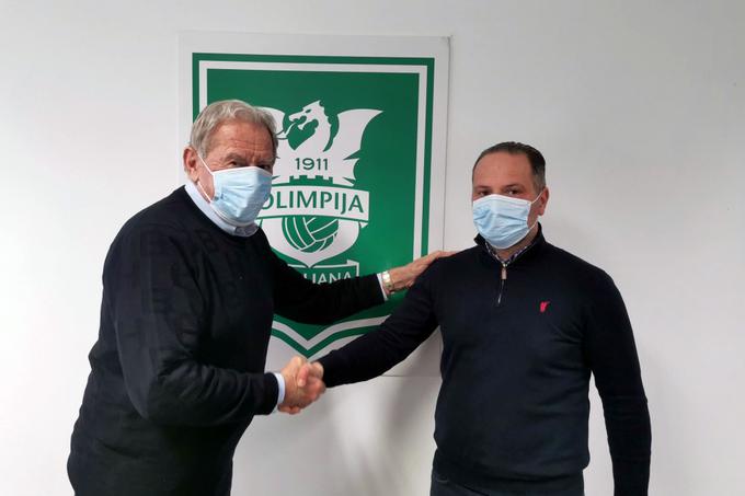 Milan Mandarić in Goran Stanković ob današnji sklenitvi sodelovanja nista skrivala zadovoljstva. | Foto: NK Olimpija Ljubljana