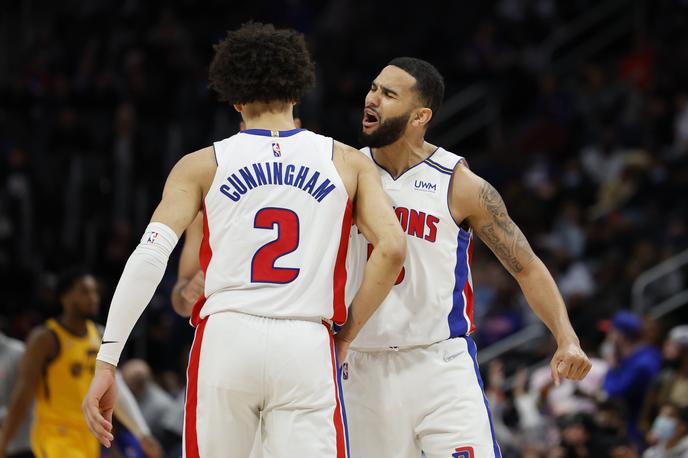 Cade Cunningham | Cade Cunningham, št. 1 z zadnjega nabora, je proti Utahu postavil osebni strelski rekord v ligi NBA. | Foto Reuters