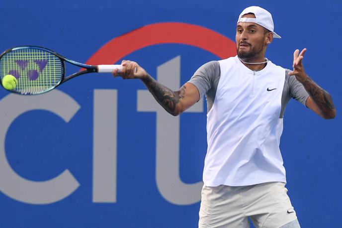 Nick Kyrgios | Za Nickom Kyrgiosom je izjemen konec tedna. Na turnirju ATP v Washingtonu je na isti dan zmagal v konkurenci posameznikov in dvojic. | Foto Guliverimage