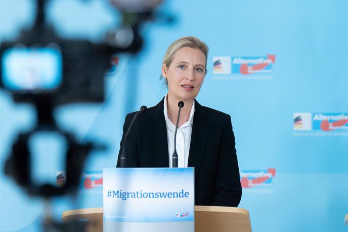 Alice Weidel, kandidatka za kanclerko skrajno desne Alternative za Nemčijo | Alice Weidel uvrščajo v zmernejšo konservativno frakcijo znotraj AfD.  | Foto Guliverimage