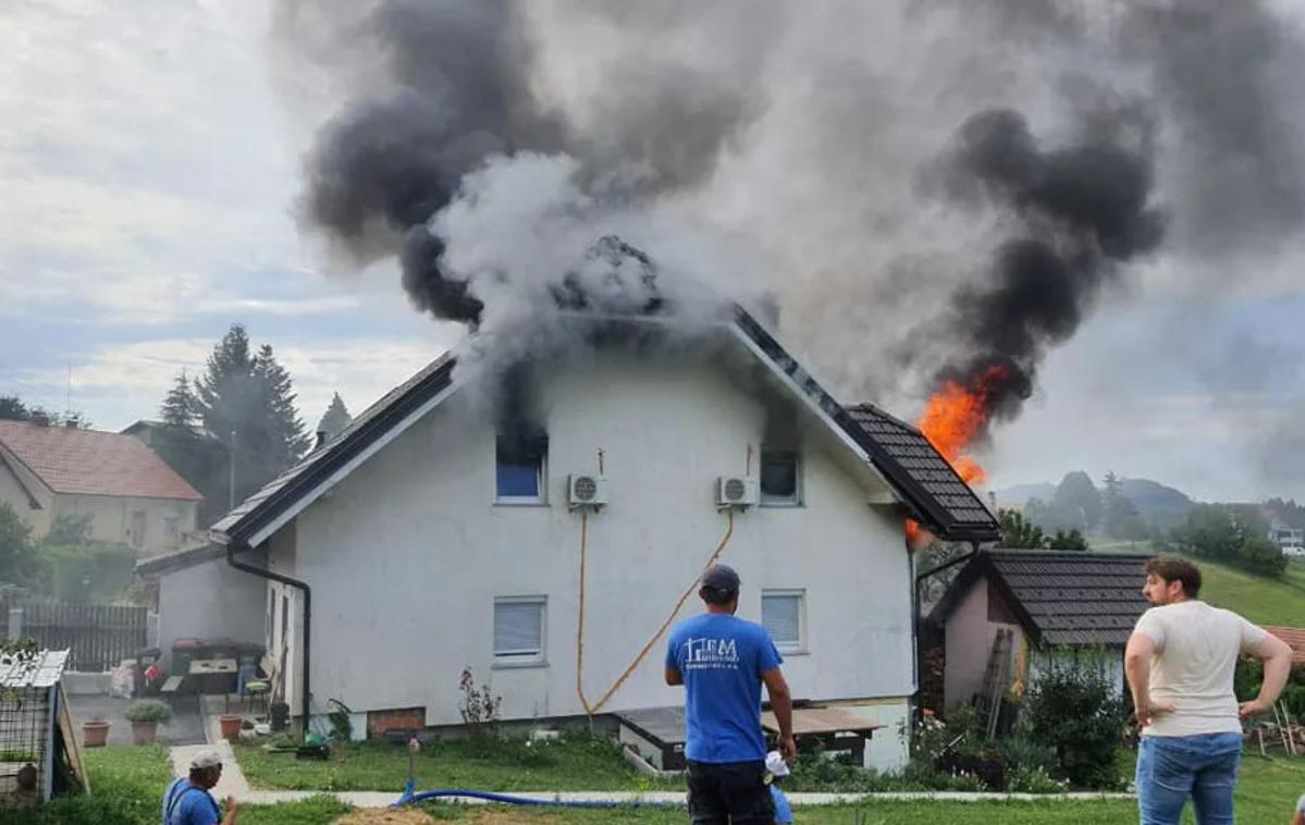 požar | Gasilci so požar pogasili in pogorišče pregledali s termokamero. | Foto STA