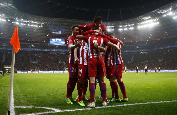 Atletico ne blesti v španskem prvenstvu, kjer zaseda četrto mesto, v ligi prvakov pa se mu po zmagi v Leverkusnu nasmiha preboj v četrtfinale. | Foto: Reuters