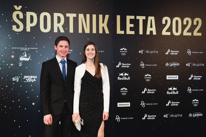 Športnik leta 2022 Urša Bogataj | Urša Bogataj in njen partner Sandi Križnar. | Foto Grega Valančič/Sportida