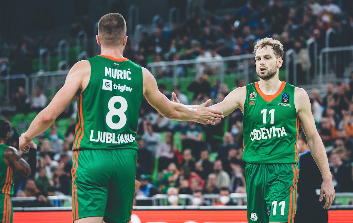 Cedevita Olimpija : JL Bourg, EuroCup, Jaka Blažič, Edo Murić | Edo Murić in Jaka Blažič sta pomagala Cedeviti Olimpiji do druge zmage v EuroCupu. | Foto Grega Valančič/Sportida