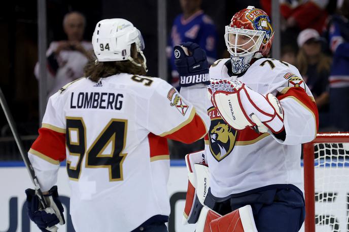 Florida Panthers, New York Rangers | Sergej Bobrovski je ob zmagi Florida Panthers zaklenil vrata. | Foto Reuters