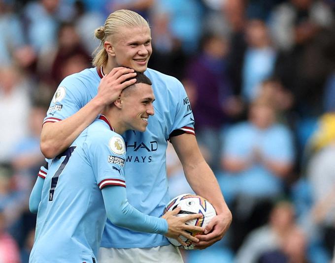 Phil Foden je v glasovanju prehitel tudi soigralca, najboljšega strelca premier league Erlinga Haalanda. | Foto: Reuters