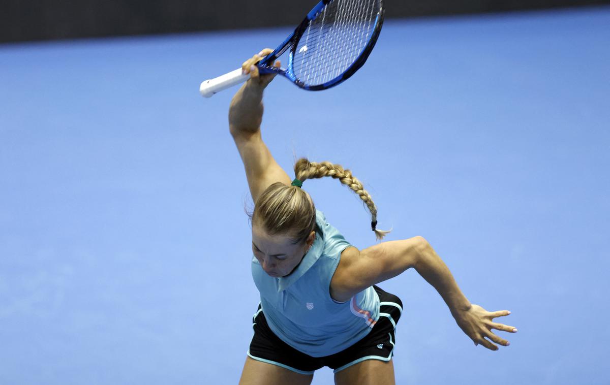 Pokal BJK, Kazahstan, Julija Putinceva | Takole se je po izgubljeni točki jezila Kazahstanka Julija Putinceva, ki je sicer premagala Avstralko Kimberly Birrell. | Foto Reuters