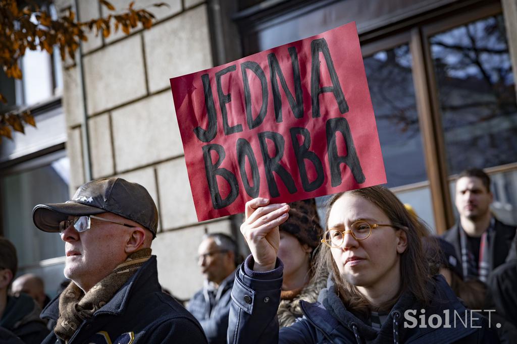 Shod v podporo študentov v Srbiji