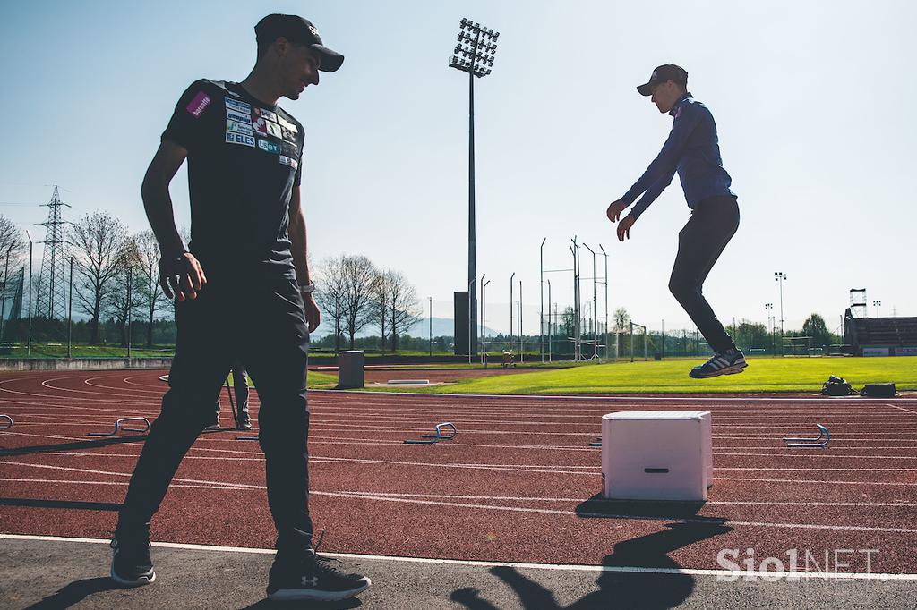 Skakalci trening Kranj priprave